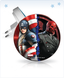 Nachtlampe in die Steckdose «Captain America»